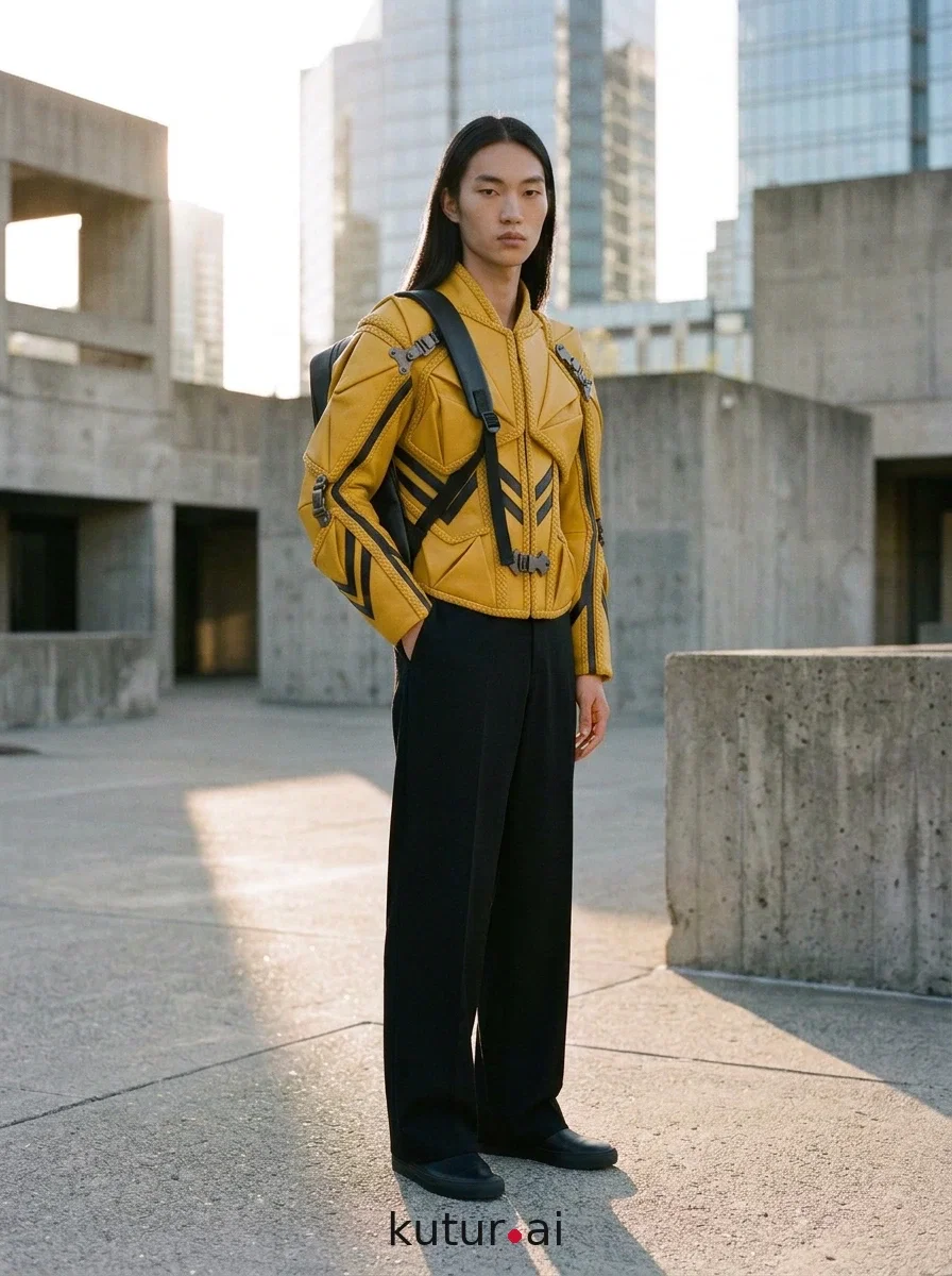 Yellow intrecciato folds · lookbook