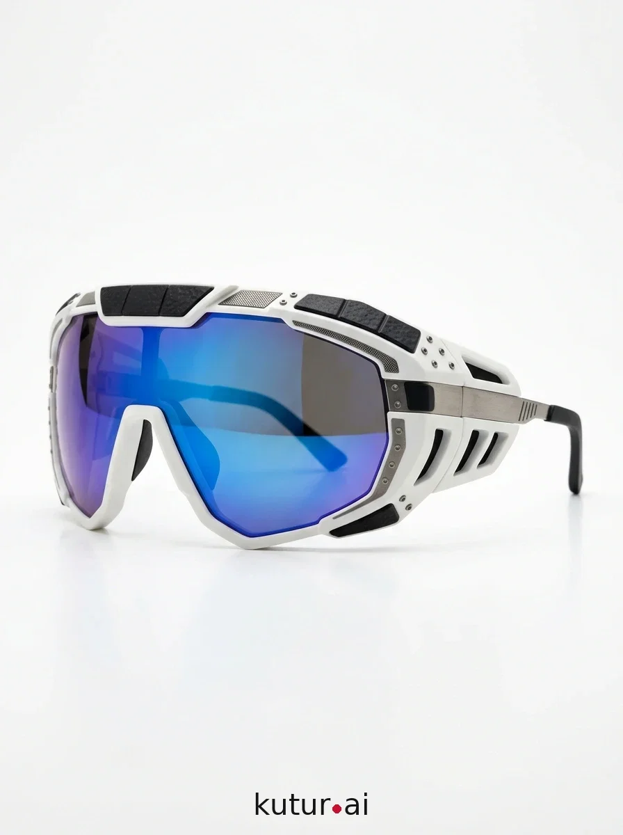 Blue mirror shield · front