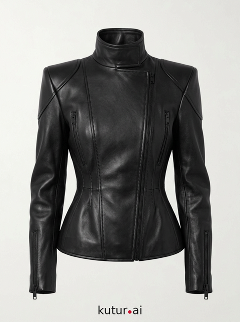 Black calfskin plates