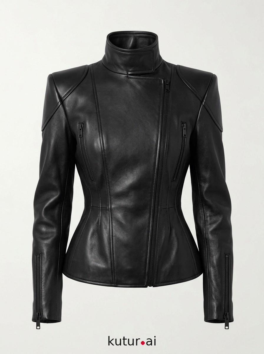 Black calfskin plates · front