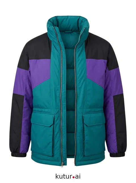 Exposed zipper anorak