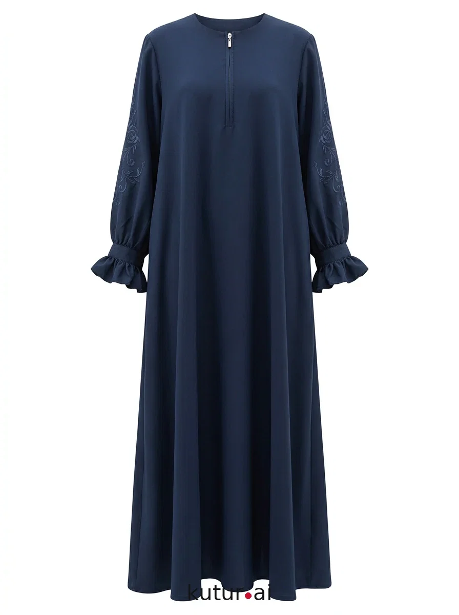Zippered throat dress · front