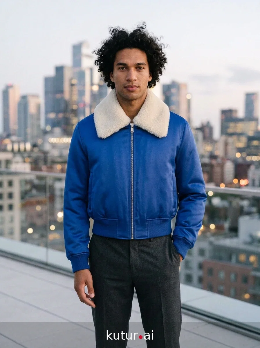 Ivory shearling collar · lookbook