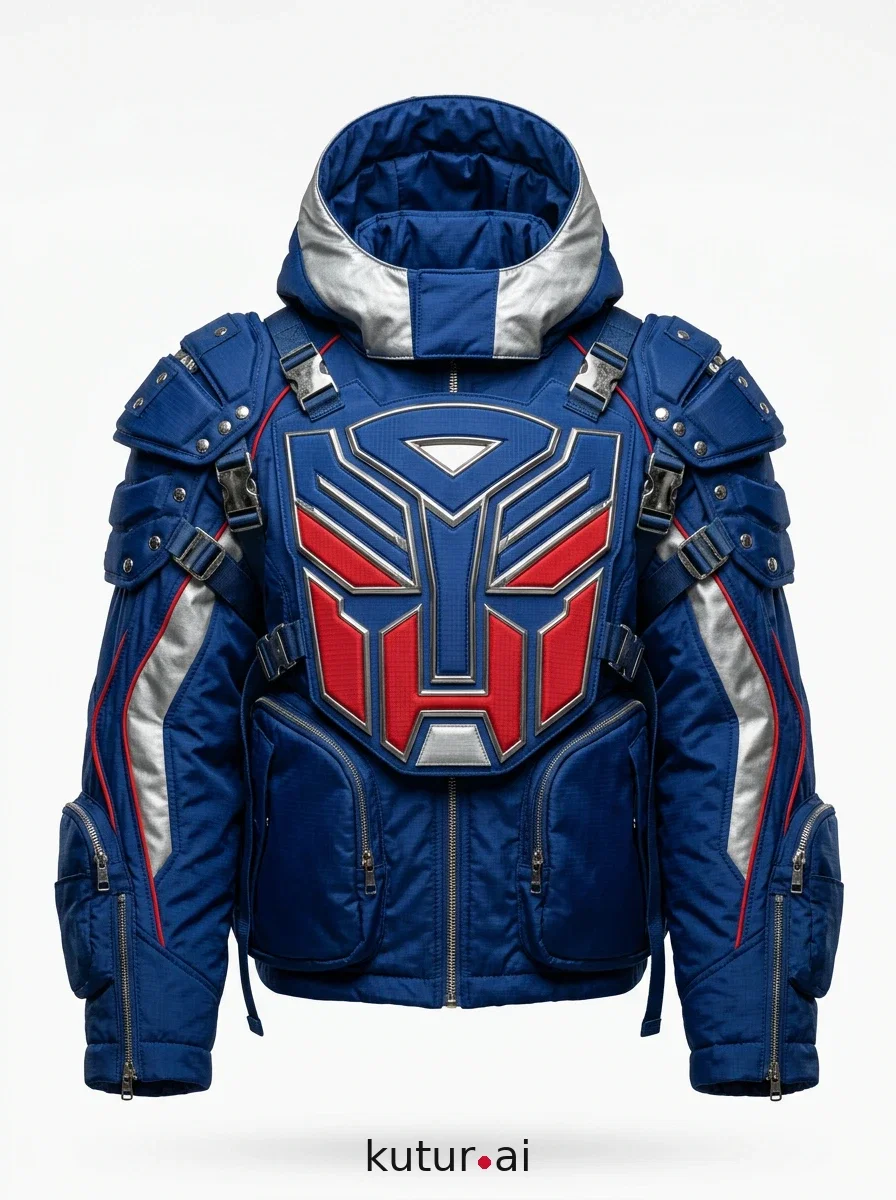 Blue red segments · front