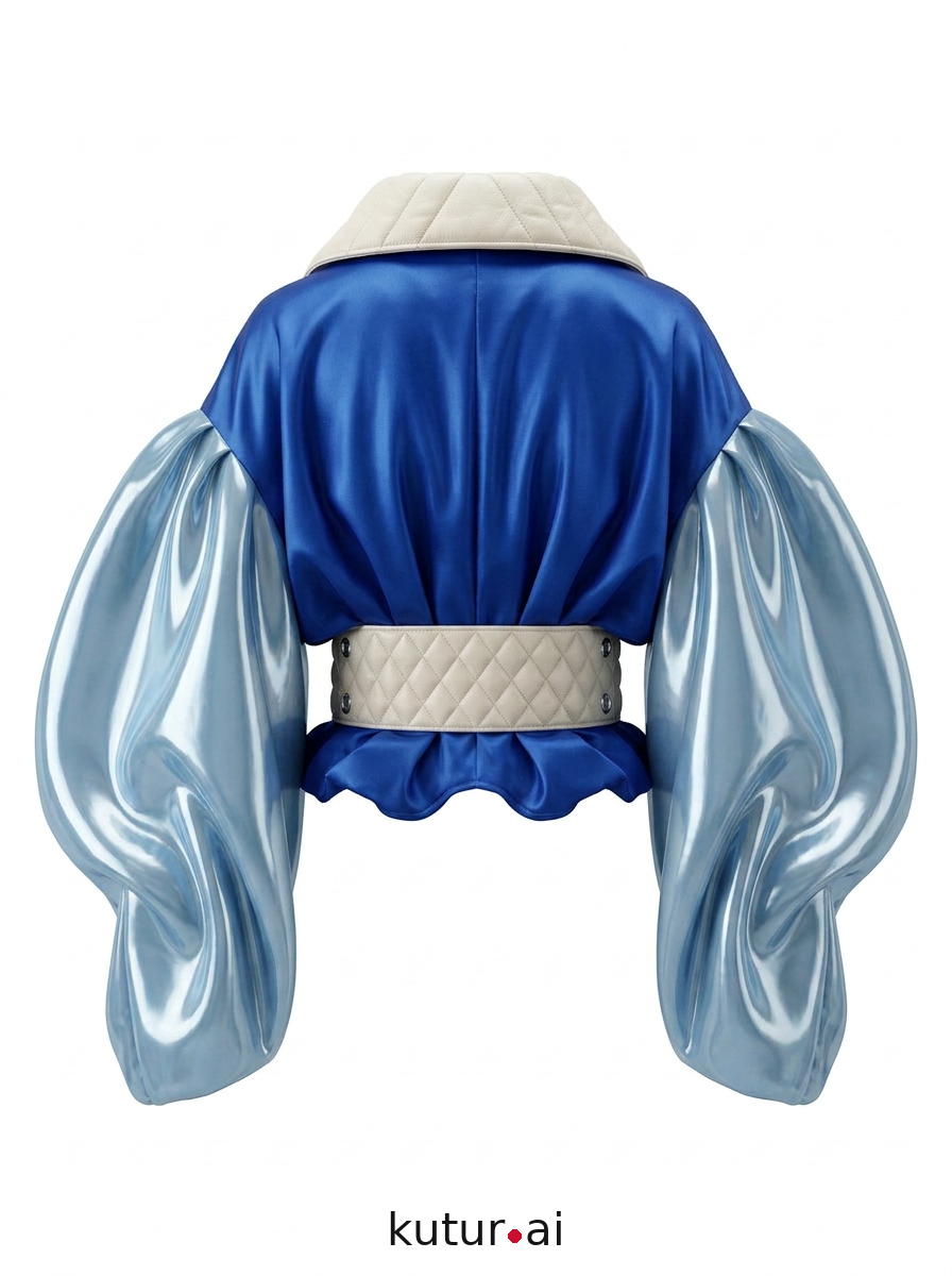 Cobalt balloon sleeves · back