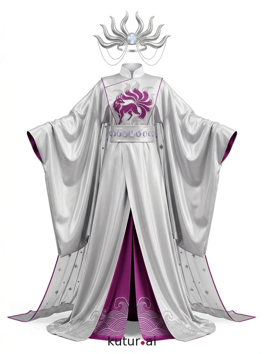 Fox tail robe · front