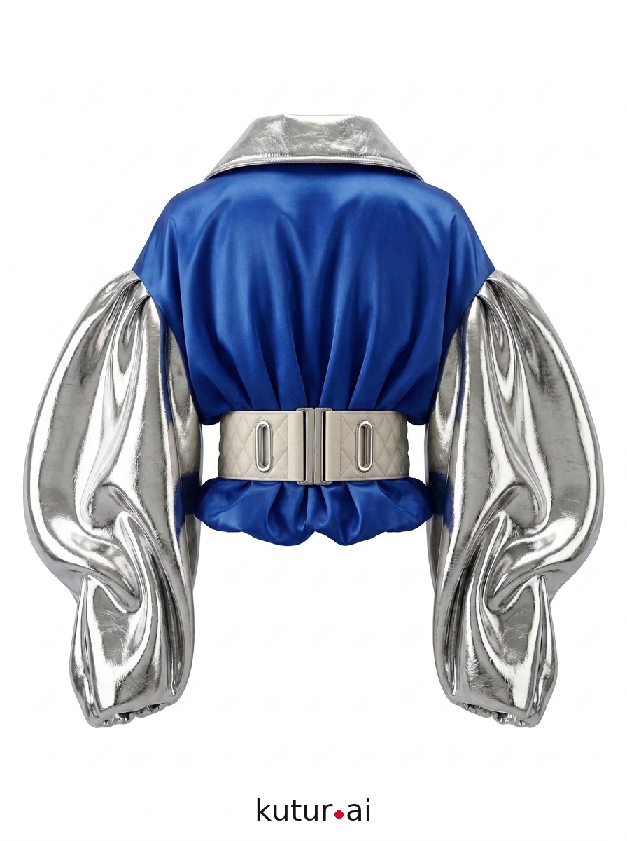 Mirrored leather panels · back
