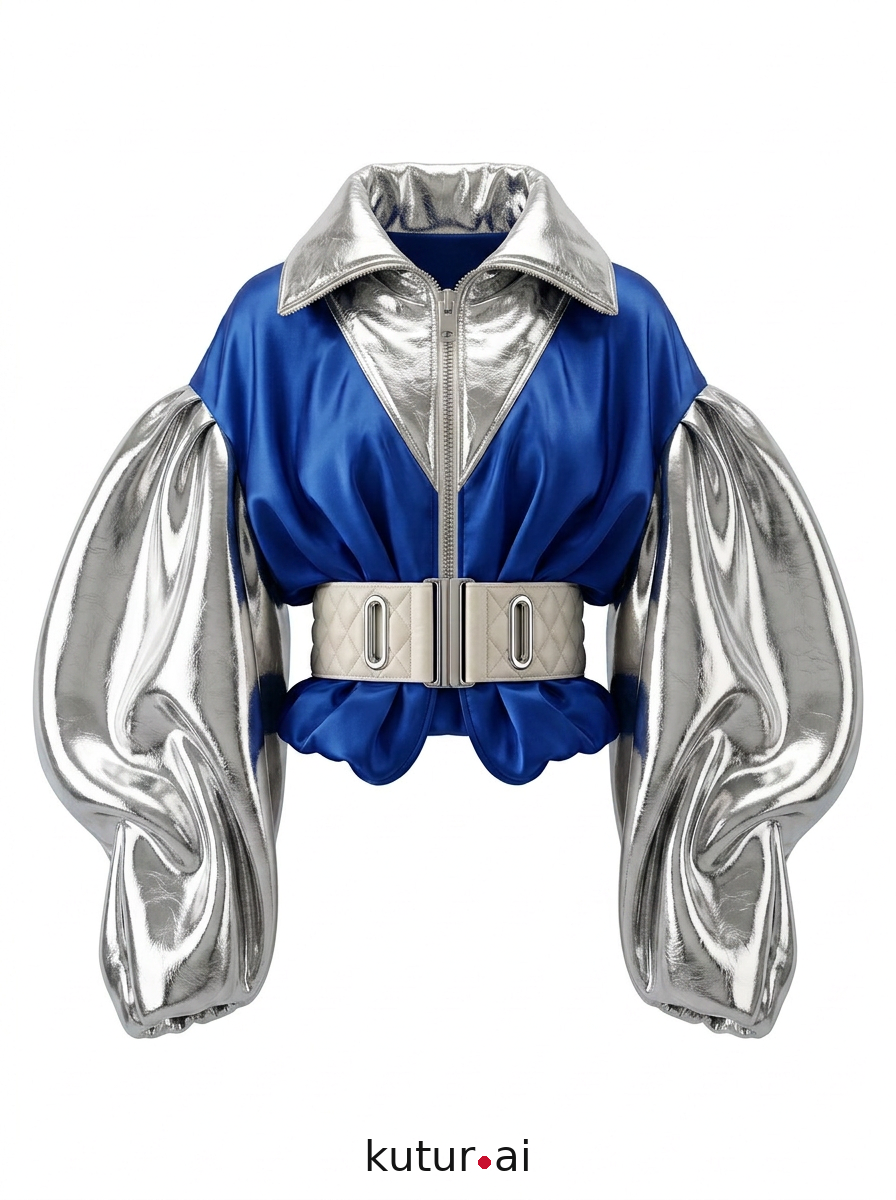 Mirrored leather panels · front
